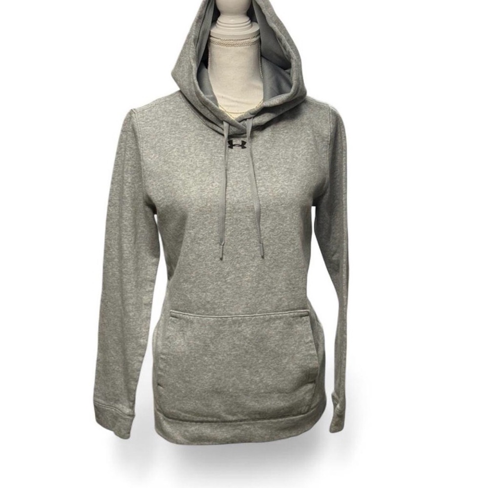 Under Armour Women's Light Gray Pullover Hoodie with Kangaroo Pocket